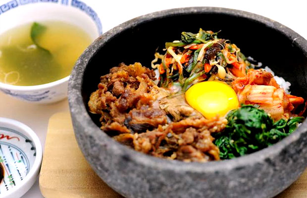 牛カルビの石焼丼